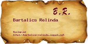 Bartalics Relinda névjegykártya